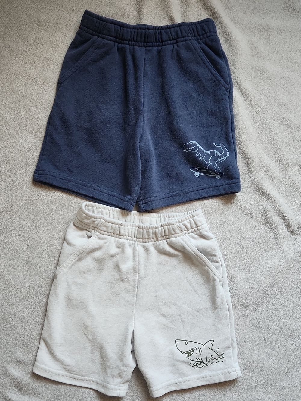 Garanimals Navy & Cream Shorts with Dino and Shark Motifs